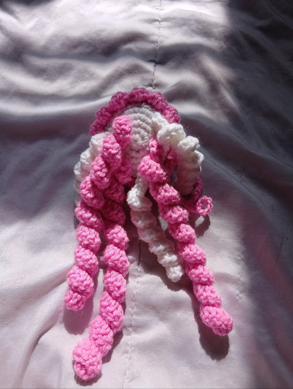 Pink Crochet Jellyfish - Picture 5 of 5